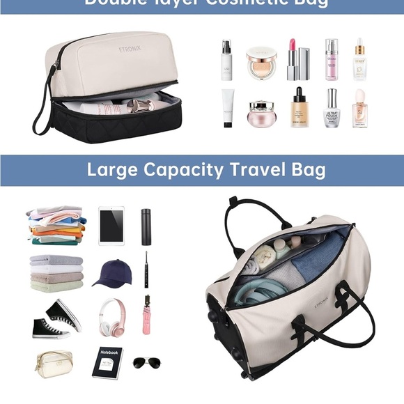 ETRONIK Rolling Duffle Bag with Wheels, Sz: 21 Inch - NWT - Picture 3 of 16